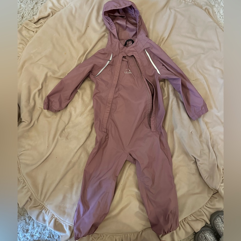 Kids One Piece Rain Suit in Mauve by L.L. Bean